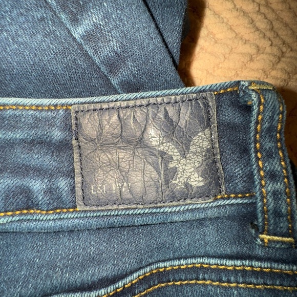 American Eagle Blue Denim Women's super stretch skinny Jeggings. Size 10. VGUC - Picture 13 of 13
